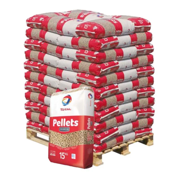 TOTAL PREMIUM Holzpellets – Palette mit 66 Säcken à 15 kg (990 kg)